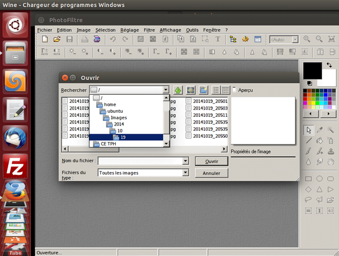 Photofiltre Wine Linux