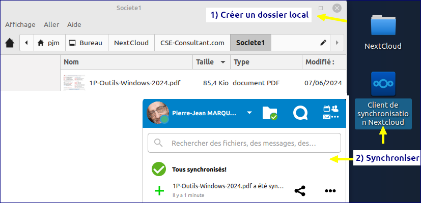 synchroniser dossier nextcloud