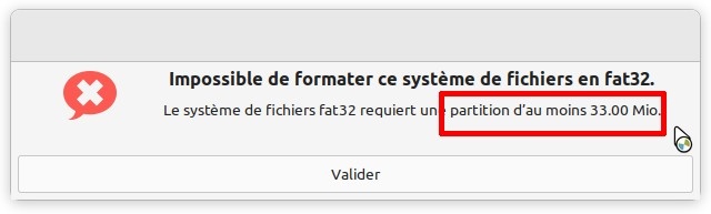 Ventoy avec Partition FAT32 de 64Mo pour Post-Install 1sur3