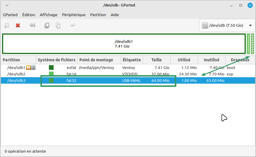 Ventoy avec Partition FAT32 de 64Mo pour Post-Install 3sur3